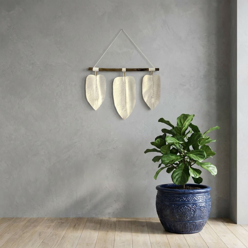 Foglie in macramè - Trilogia della natura