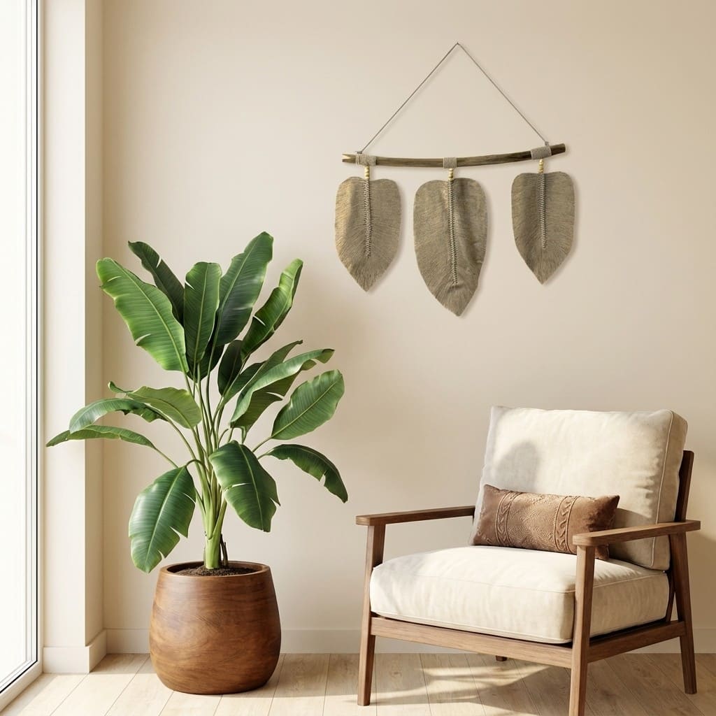 Foglie in macramè - Trilogia della natura