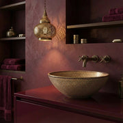 Lavandino rotondo dipinto a mano Benjarong