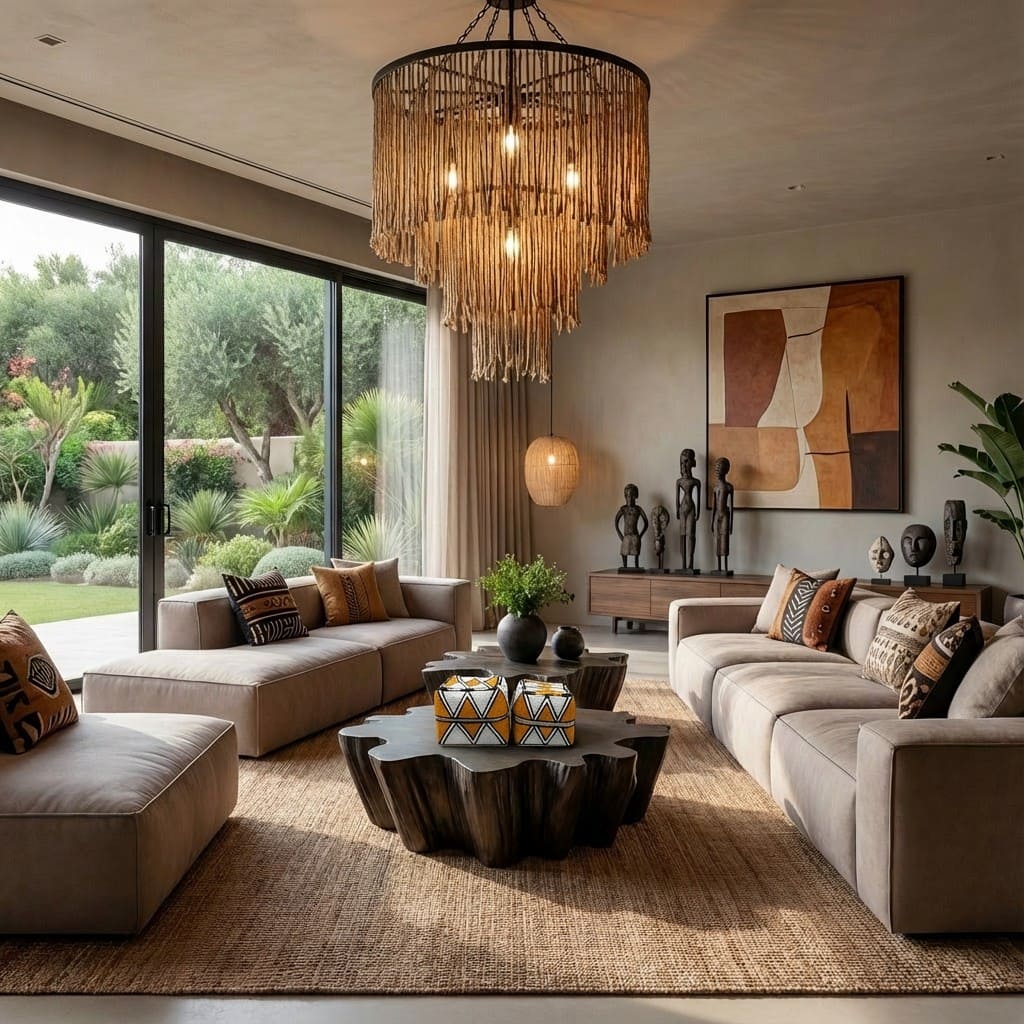 Scatole in bambù ricoperte di perline: Safari