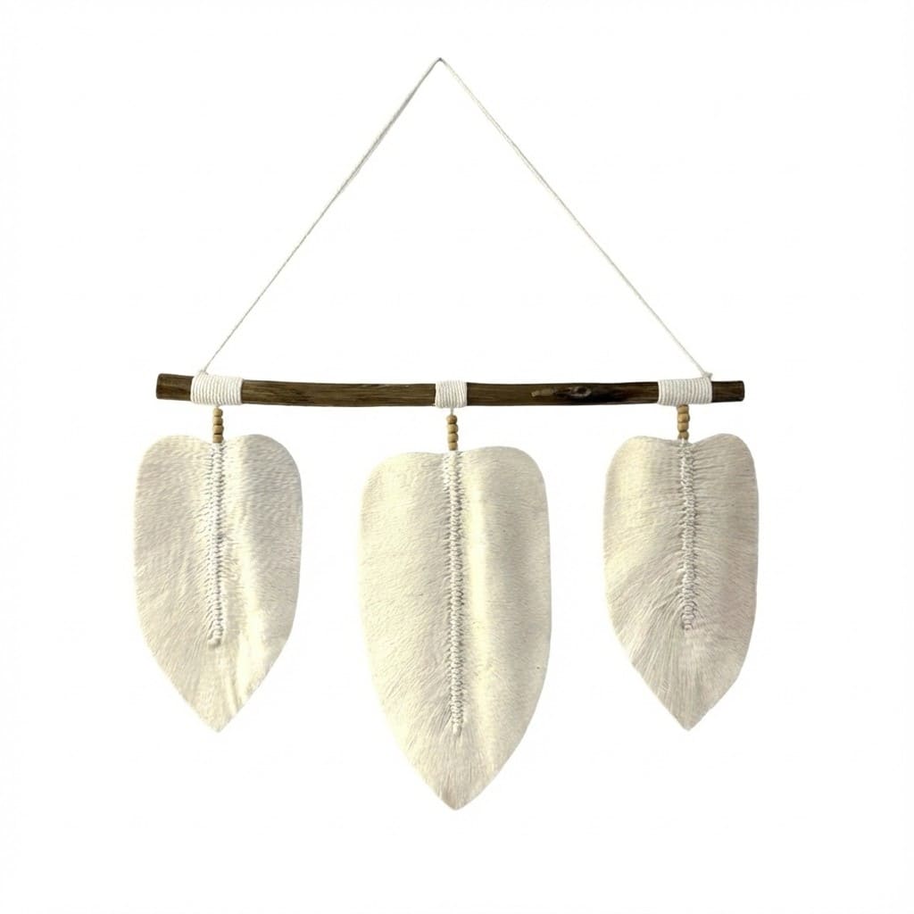 Foglie in macramè - Trilogia della natura