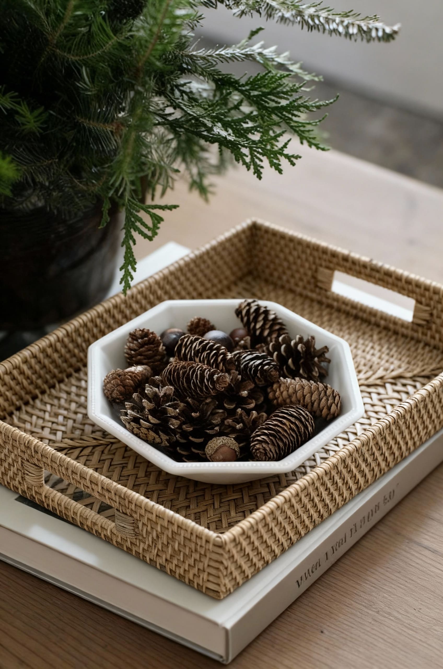 Vassoi intrecciati in rattan