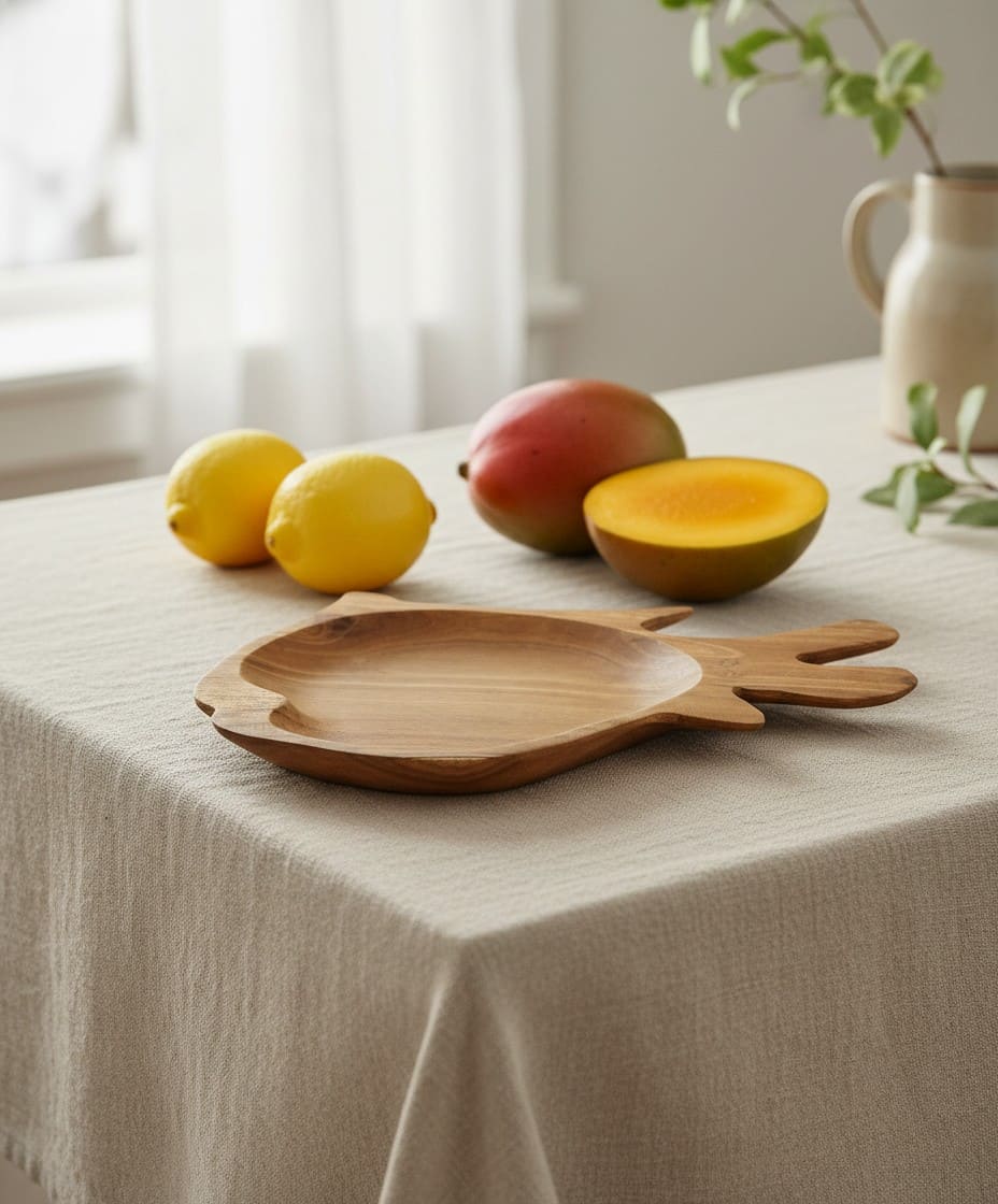 Ombrina - piatto in legno a forma di pesce