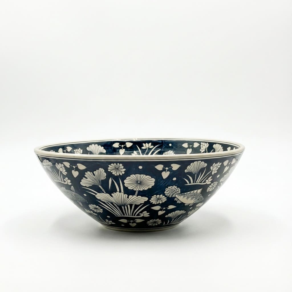 Lavandino rotondo dipinto a mano Aquarium