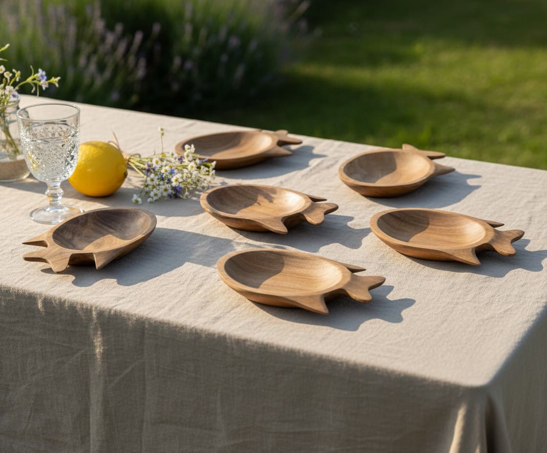 Tinca - piattino in legno a forma di pesce