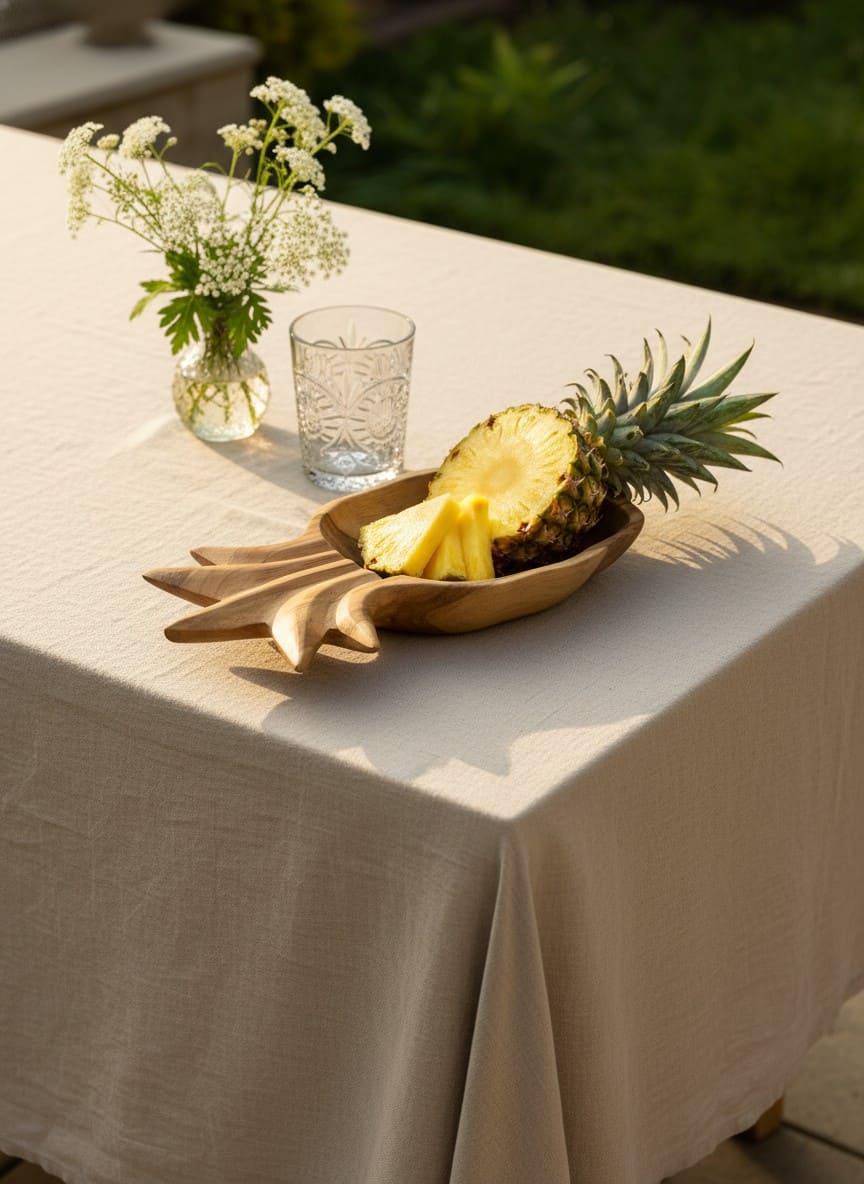 Ananas - Ciotola in legno a forma di ananas